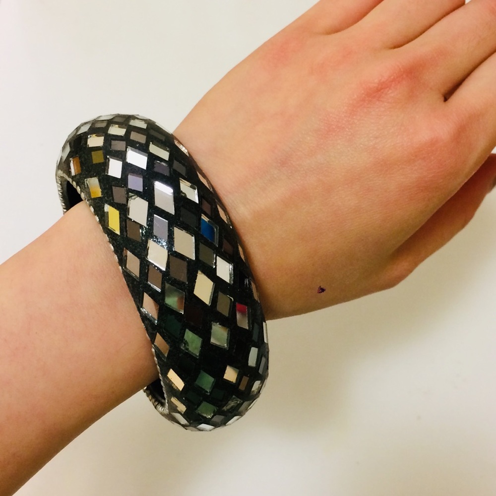 Black Mirror Bangle Bracelet